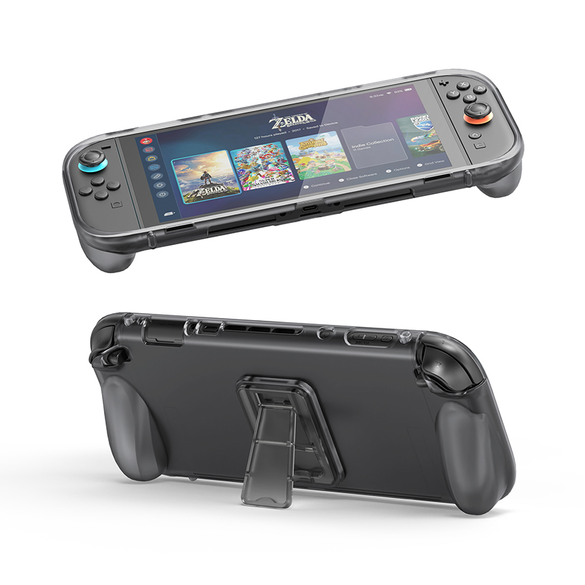 Ốp lưng bảo vệ có chân đế TPU Case for Switch 2 màu đen JYS-NS2301
