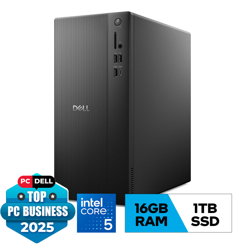 PC Dell Tower ECT1250 (i5 14400/16GB RAM DDR5/1TB SSD/WL+BT/K+M/180W/Win11) (71066637)
