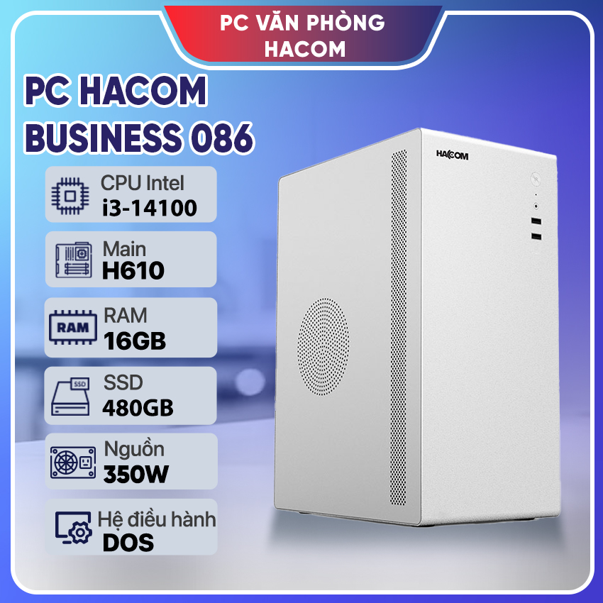 PC Vi tính A – Z BUSINESS 086-W ( Intel i3 14100/ 16GB RAM / 480GB SSD)