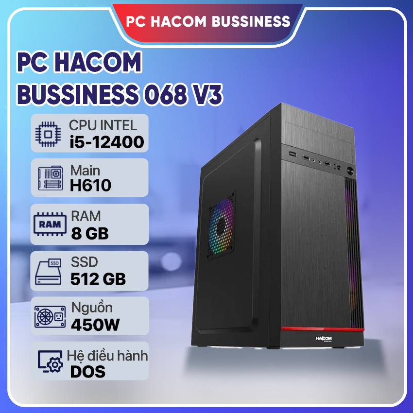 PC Vi tính A – Z BUSSINESS 063 V8 ( Intel i5 12400 / 8GB RAM / 512 GB SSD )