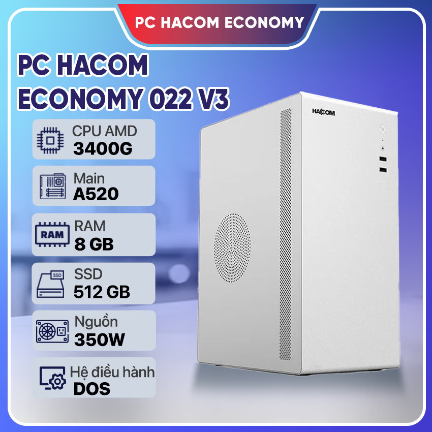 PC Vi tính A – Z ECONOMY 022 V3 ( Ryzen 3400G / 8GB RAM / 512 GB SSD )
