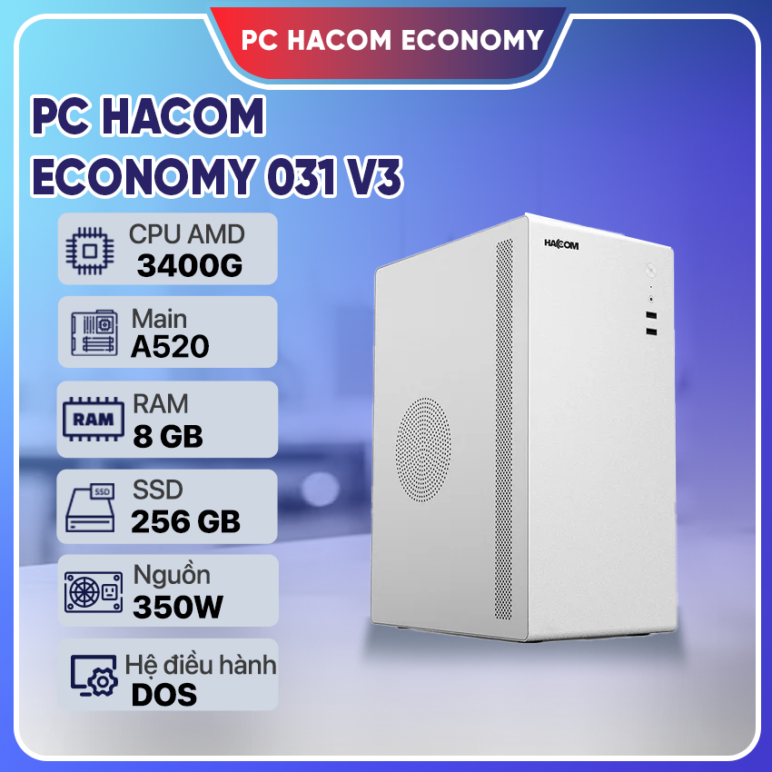 PC Vi tính A – Z ECONOMY 031 V3 ( Ryzen 3400G / 8GB RAM / 256 GB SSD )