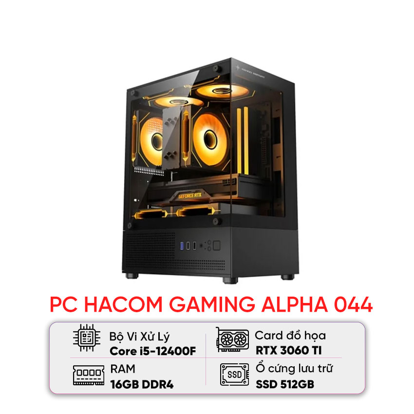 PC Vi tính A – Z GAMING ALPHA 044 (I5 12400F/B760M/16GB RAM/512GB SSD/RTX 3060 Ti)