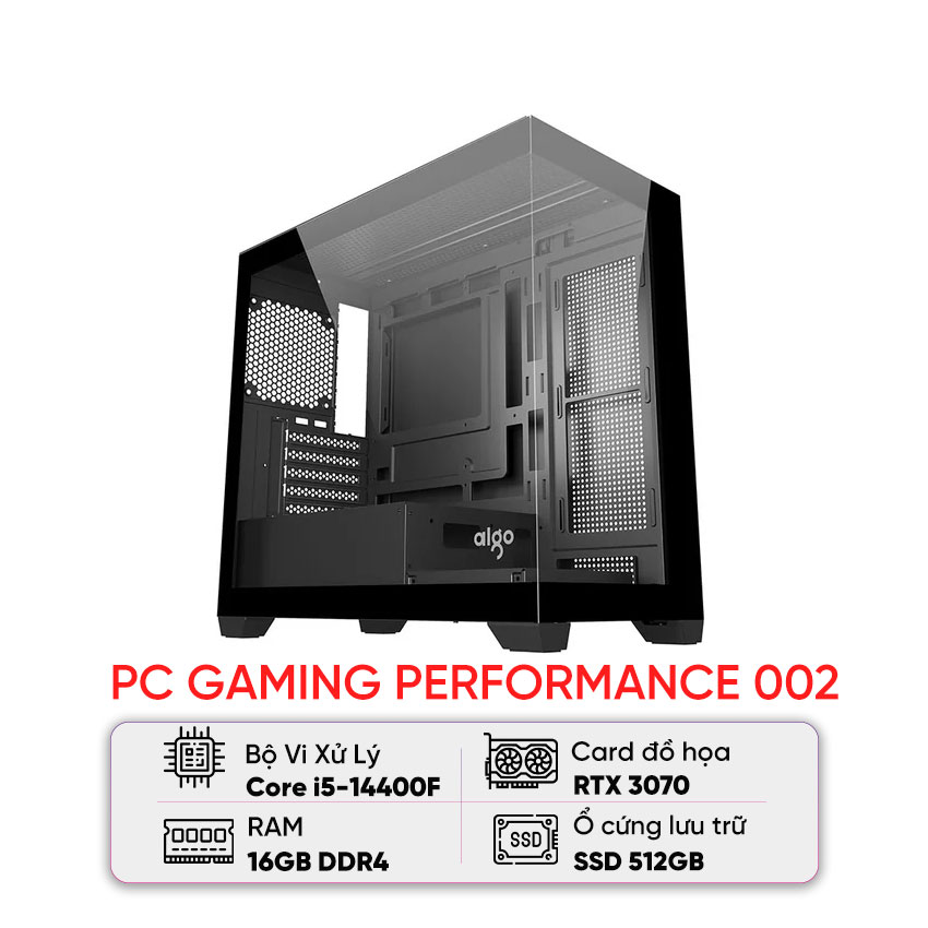 PC Vi tính A – Z GAMING PERFORMANCE 002 (I5 14400F/B760M/Wifi/16GB RAM/512GB SSD/RTX 3070)
