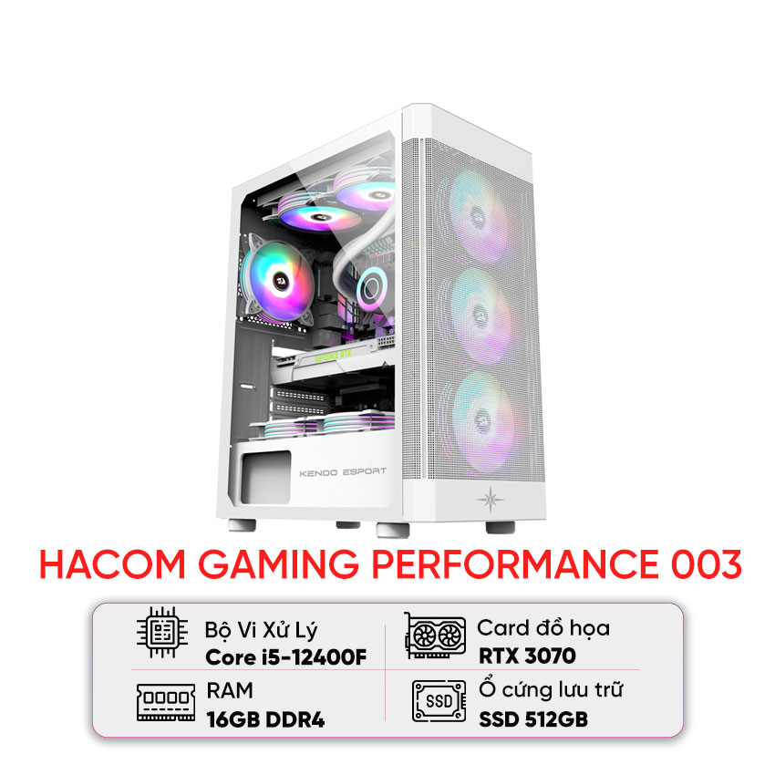 PC Vi tính A – Z GAMING PERFORMANCE 003 (I5 12400F/B760M/Wifi/16GB RAM/512GB SSD/RTX 3070)