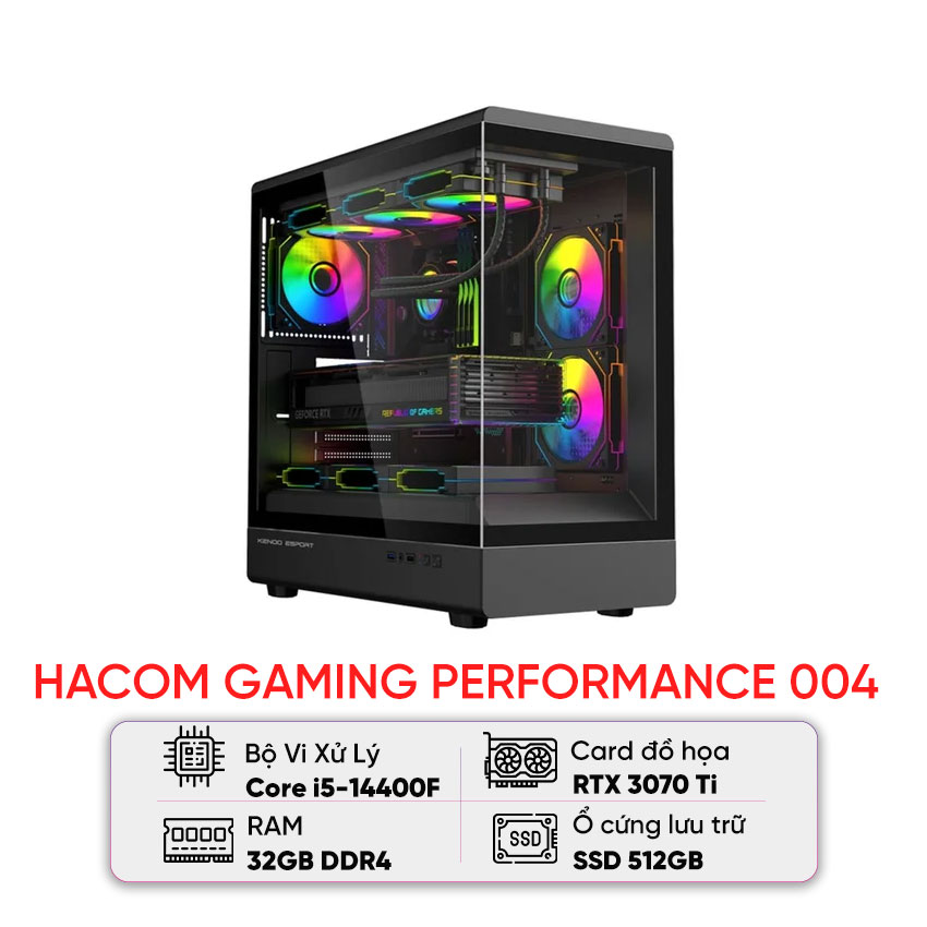 PC Vi tính A – Z GAMING PERFORMANCE 004 (I5 14400F/B760M/Wifi/32GB RAM/512GB SSD/RTX 3070 Ti)