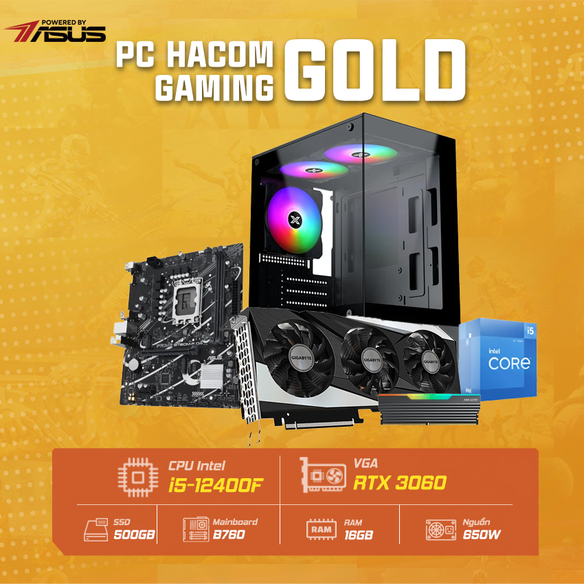PC Vi tính A – Z GOLD PRO 045 ( Intel i5 12400F/ VGA RTX 3060 )