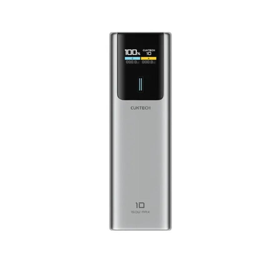 Pin dự phòng Cuktech P+Series 1C1A 10000mAh 150W màn hình LED No.10 Plus PB100P màu đen (CKPB100PGLBL)