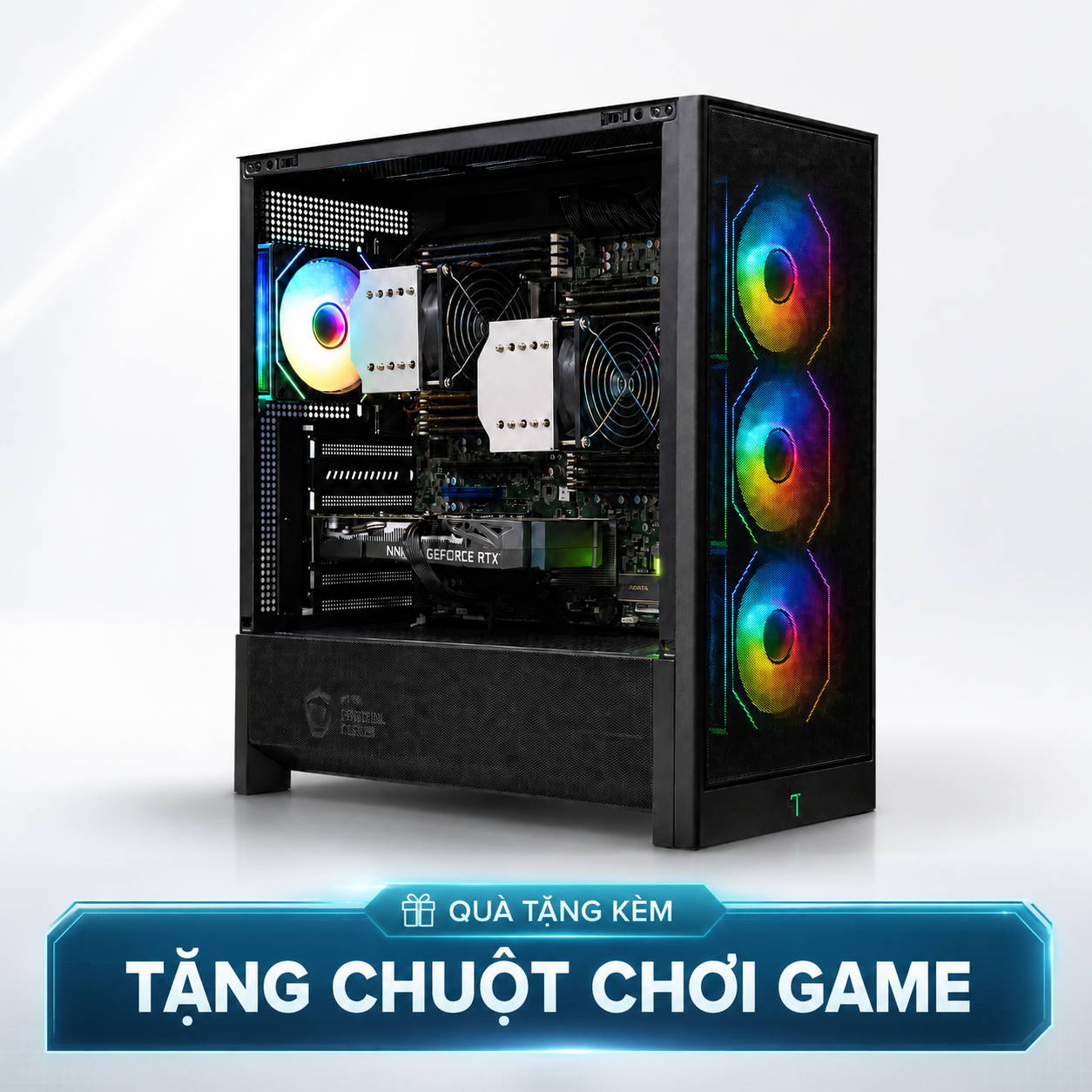 Vỏ Case Linktech Bahamut 4FA (eATX/4 fan Argb)