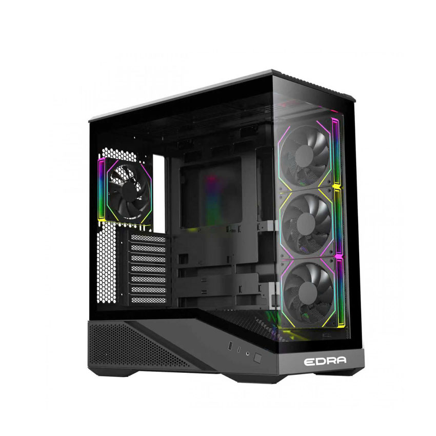 Vỏ Case EDRA ECS1508 Black (ATX/0 fan)