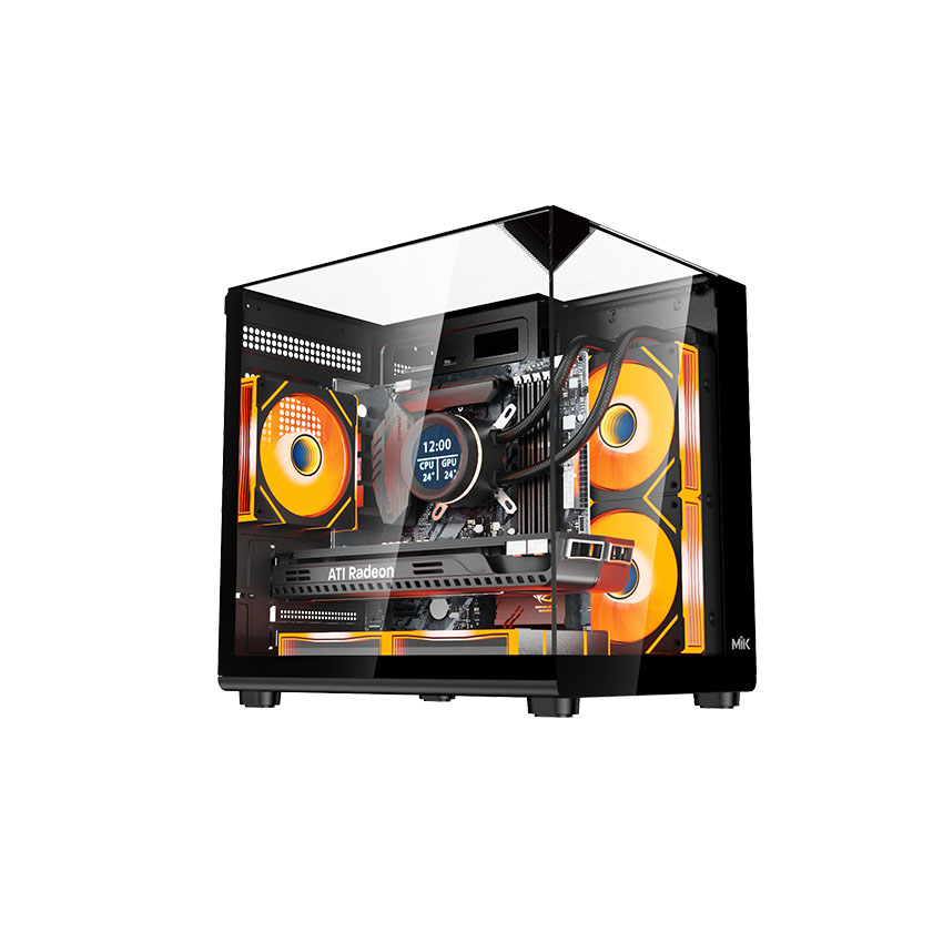Vỏ Case MIK G3 PRISM GLASS M BLACK (mATX/0fan)