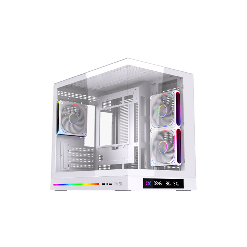 Vỏ case XIGMATEK Cloud M DGT 3AF Arctic (mATX/3 Fan/màn hình Digital)