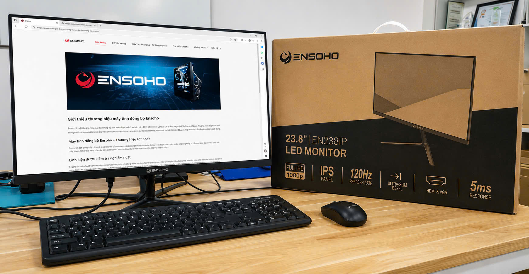 màn hình ENSOHO EN238IP 24 inch IPS 120Hz cho game thủ