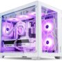 Segotep LUMI II WHITE TYPE-C (MATX/Mid Tower/Màu Trắng) – Thiết kế hiện đại, hỗ trợ tản nhiệt tối ưu